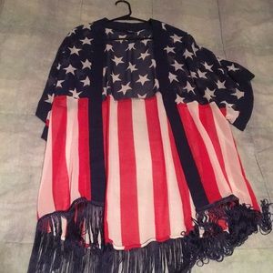 Red white and blue sweater